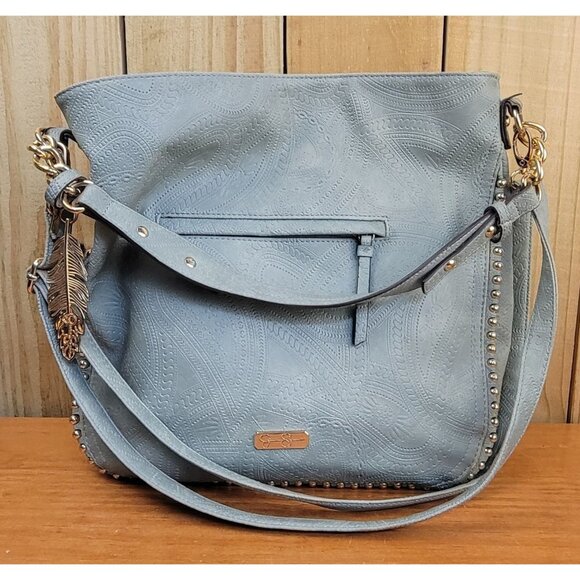 Jessica Simpson "London" Hobo Baltic Blue Purse - Picture 1 of 16